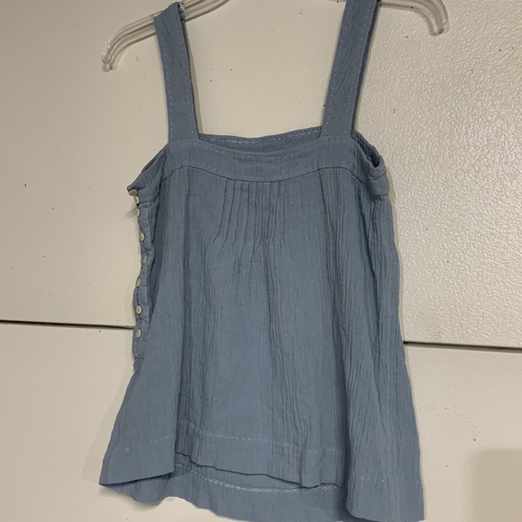 WRAP LONDON BLUE LINEN BLEND BLOUSE 4 - Picture 6 of 6